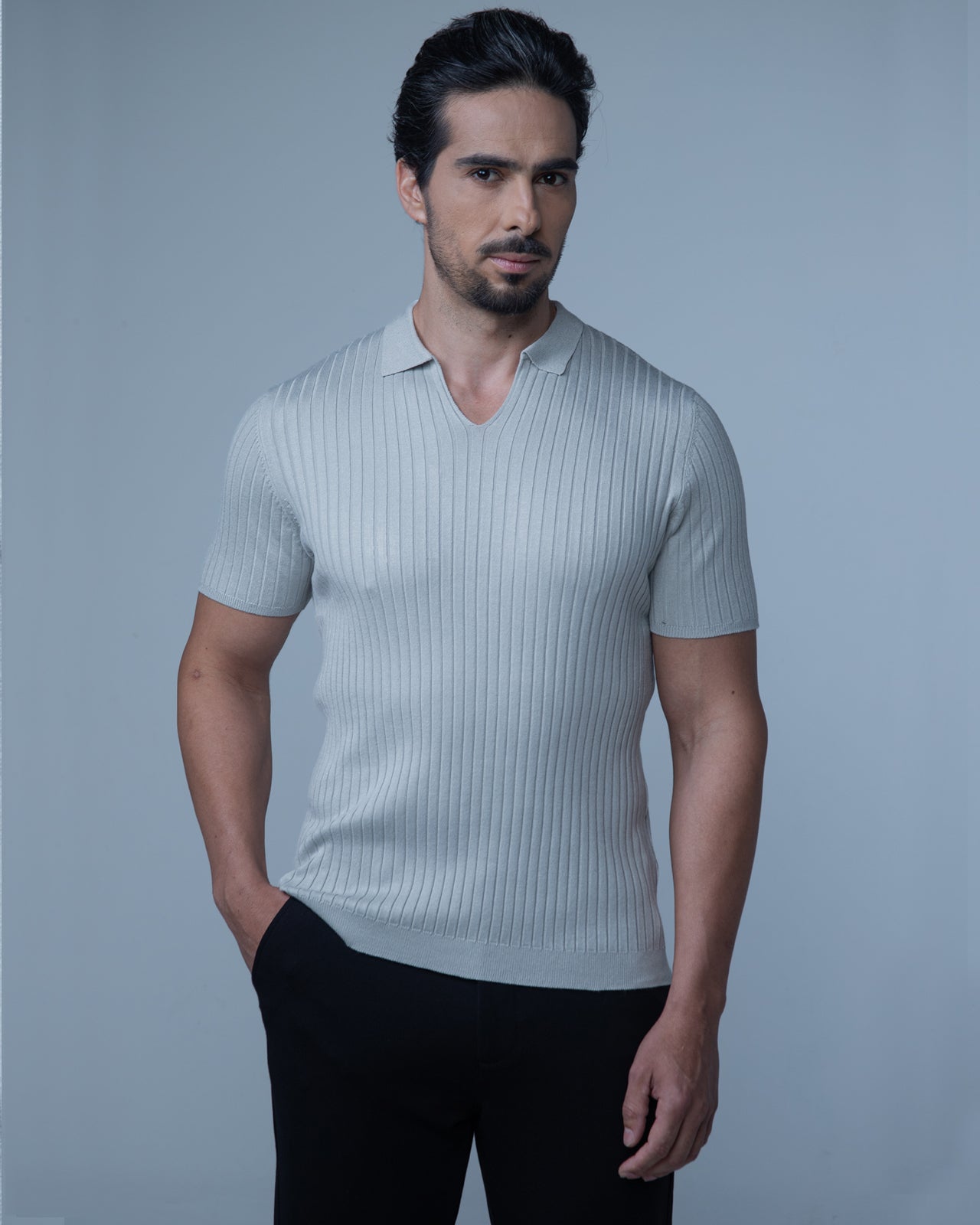POLO ITALIANA TRICOT HAUTIER CINZA