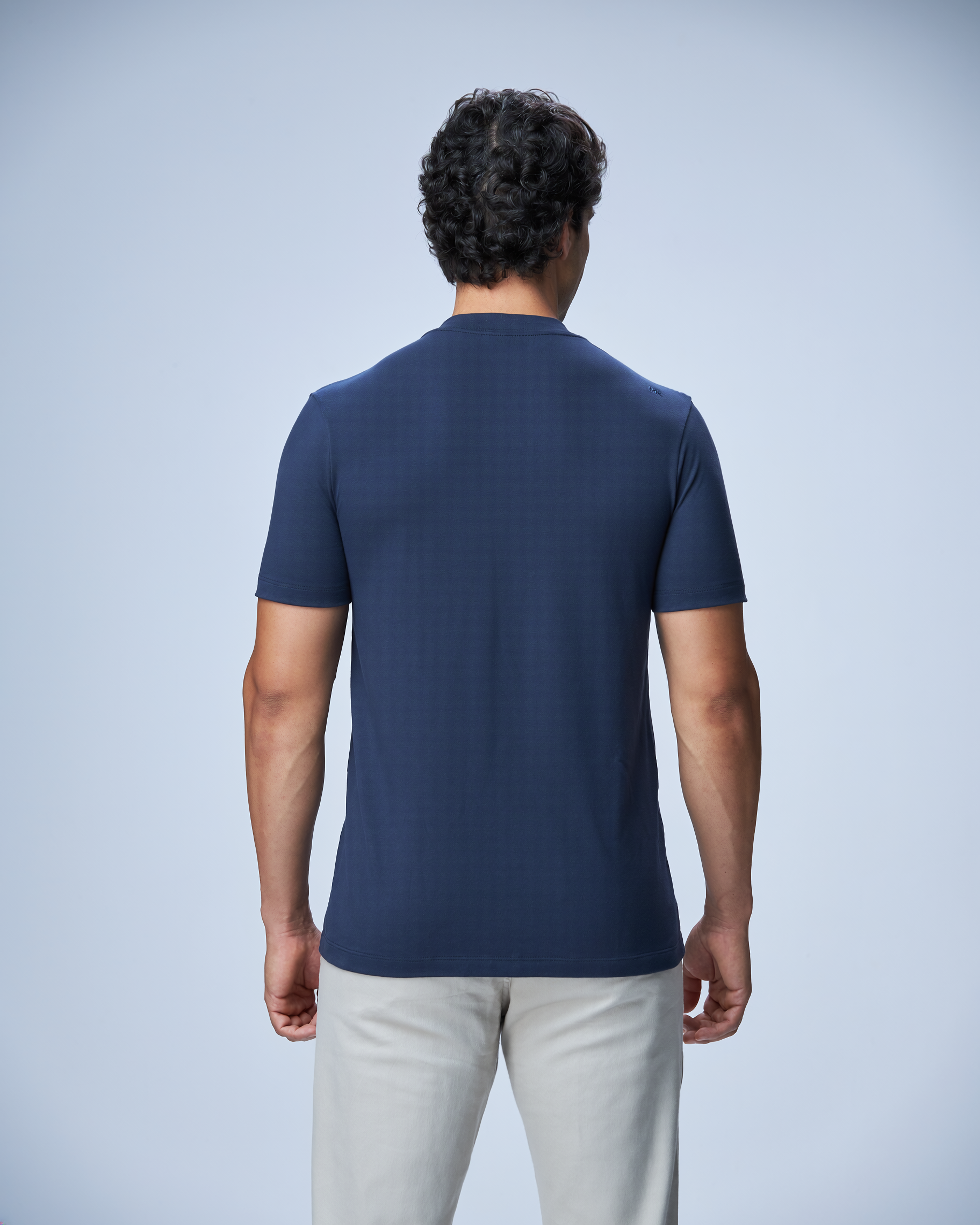 CAMISETA GOLA MÉDIA HAUTIER ALGODÃO EGIPCIO DUPLO