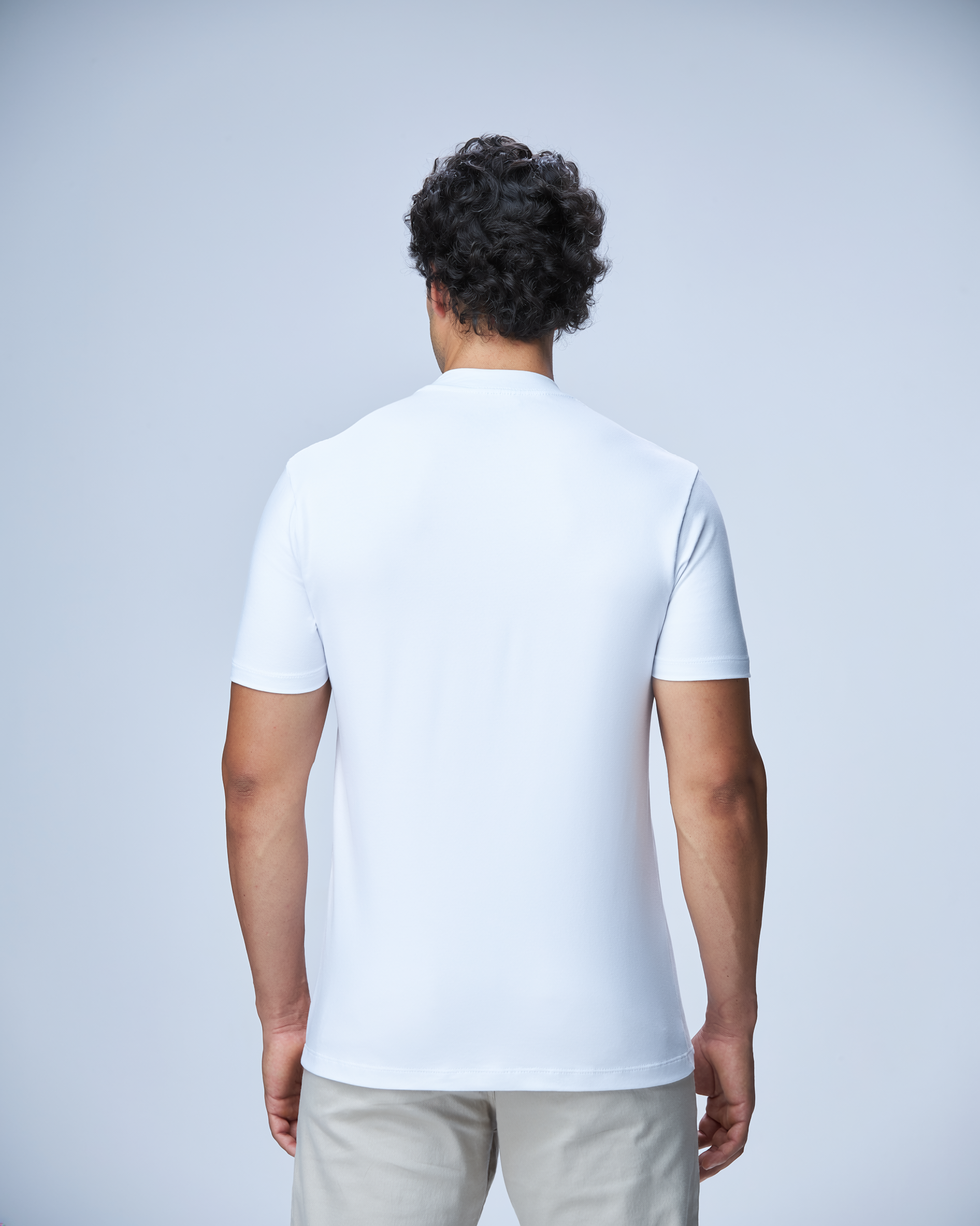 CAMISETA GOLA MÉDIA HAUTIER ALGODÃO EGIPCIO DUPLO