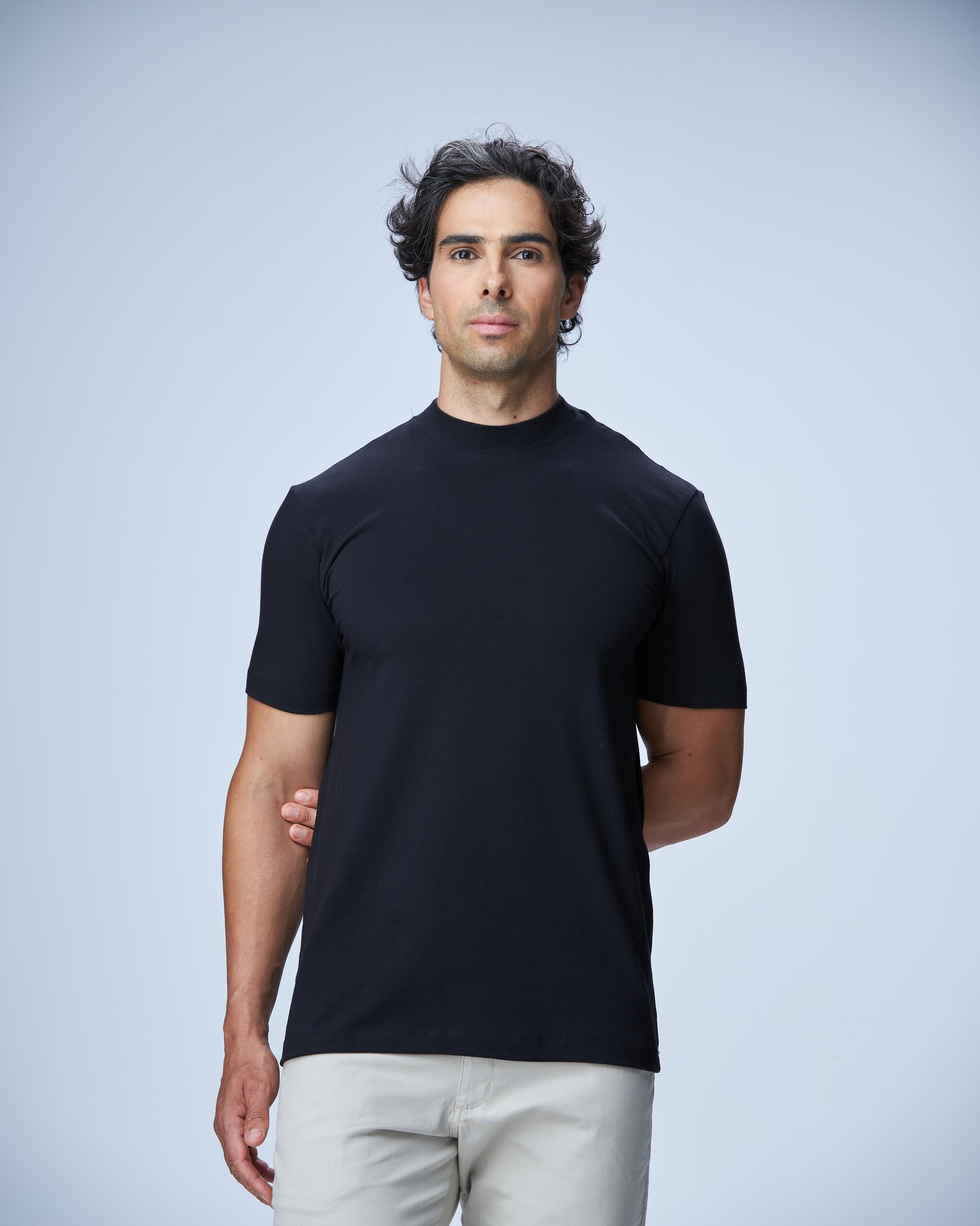 CAMISETA GOLA MÉDIA HAUTIER ALGODÃO EGIPCIO DUPLO