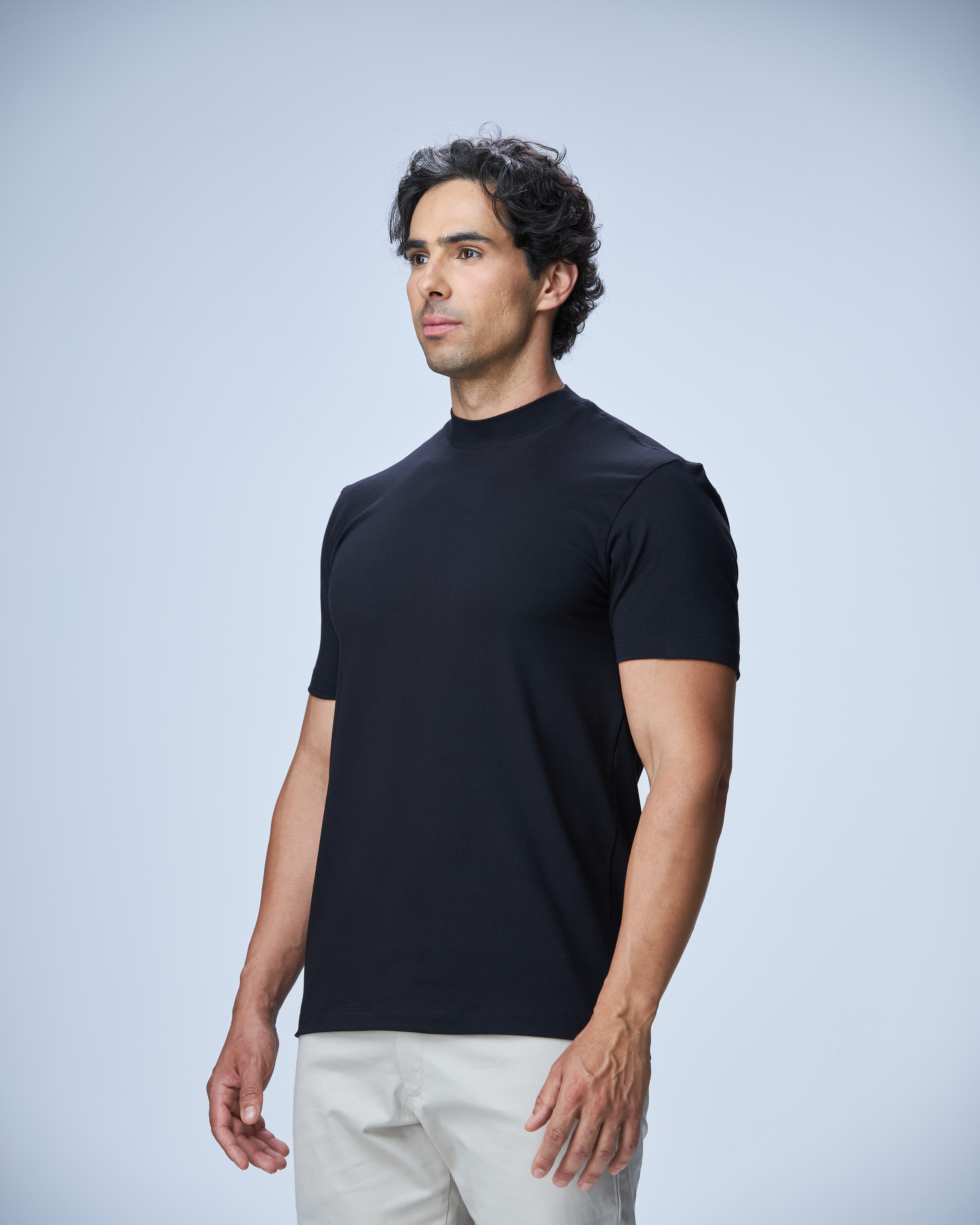 CAMISETA GOLA MÉDIA HAUTIER ALGODÃO EGIPCIO DUPLO