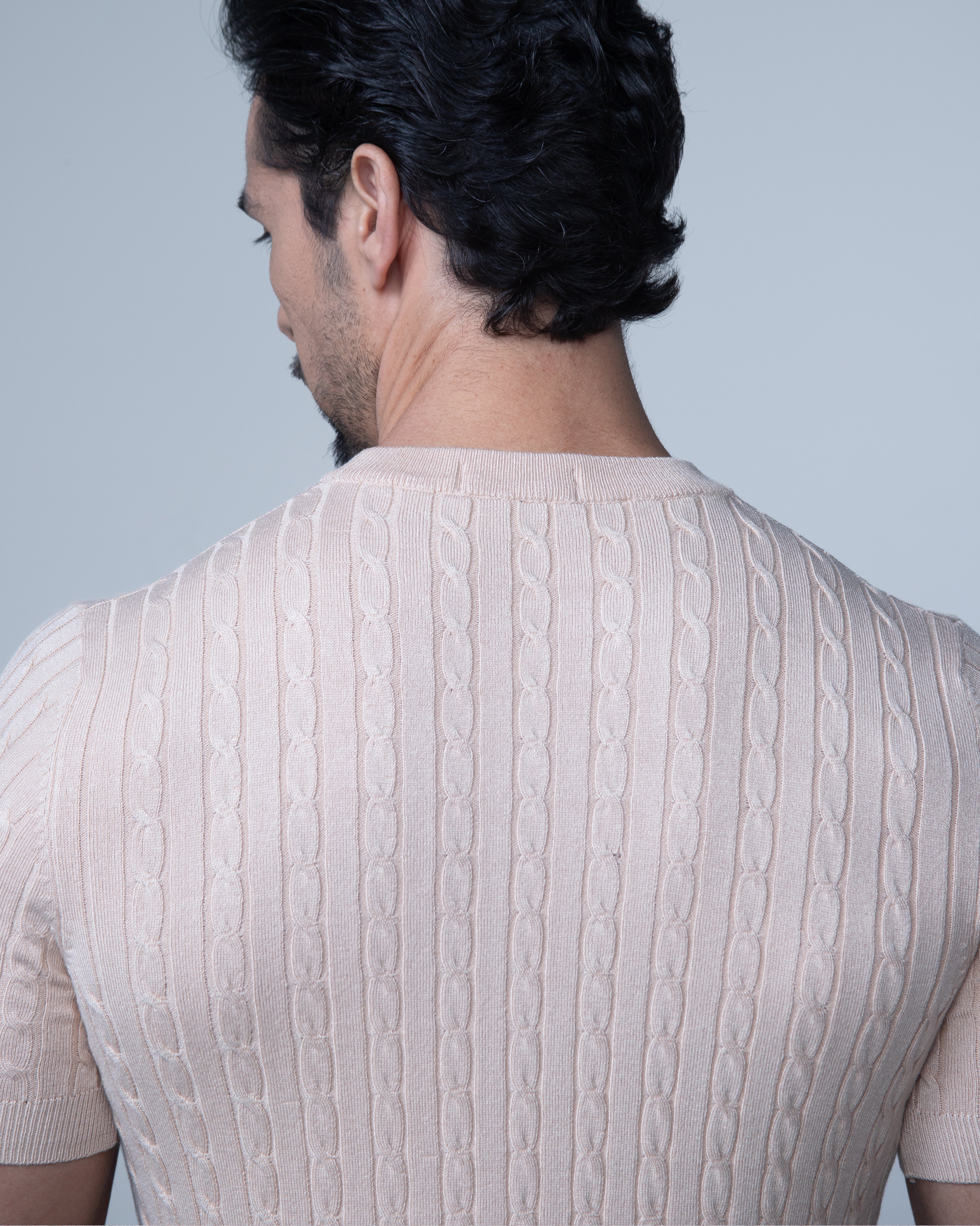 Camiseta Tricot em Tramas Hautier - Bege