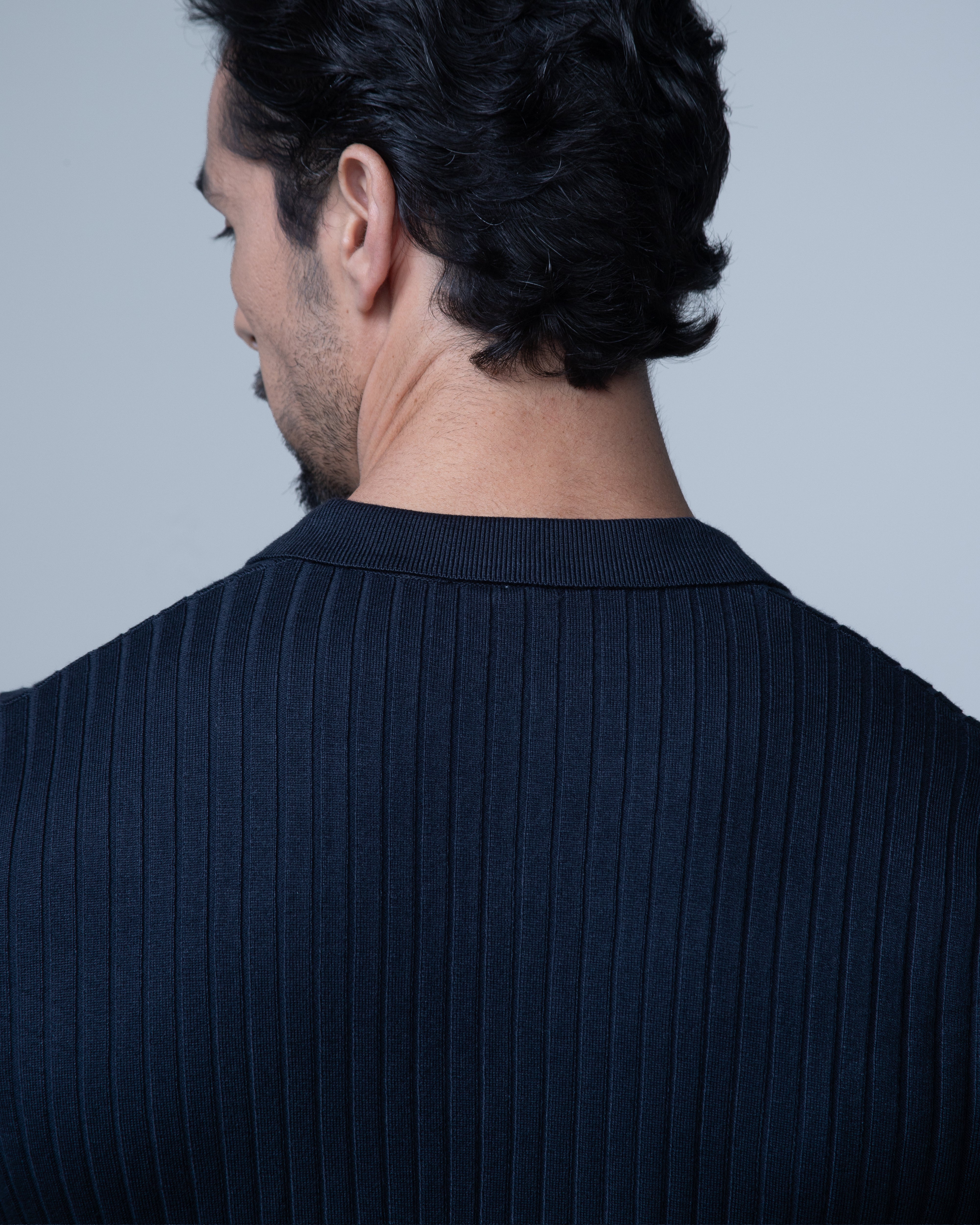 Polo Italiana Tricot Hautier - Azul Marinho